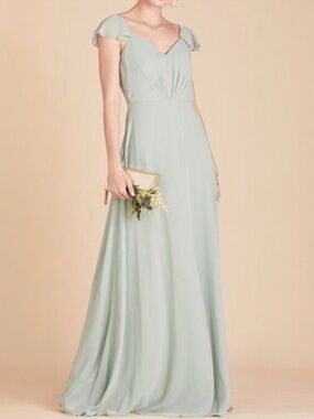 NWT Birdy Grey Kae Dress Sage Green Size Small Maxi Full Length Bridesmaid NEW